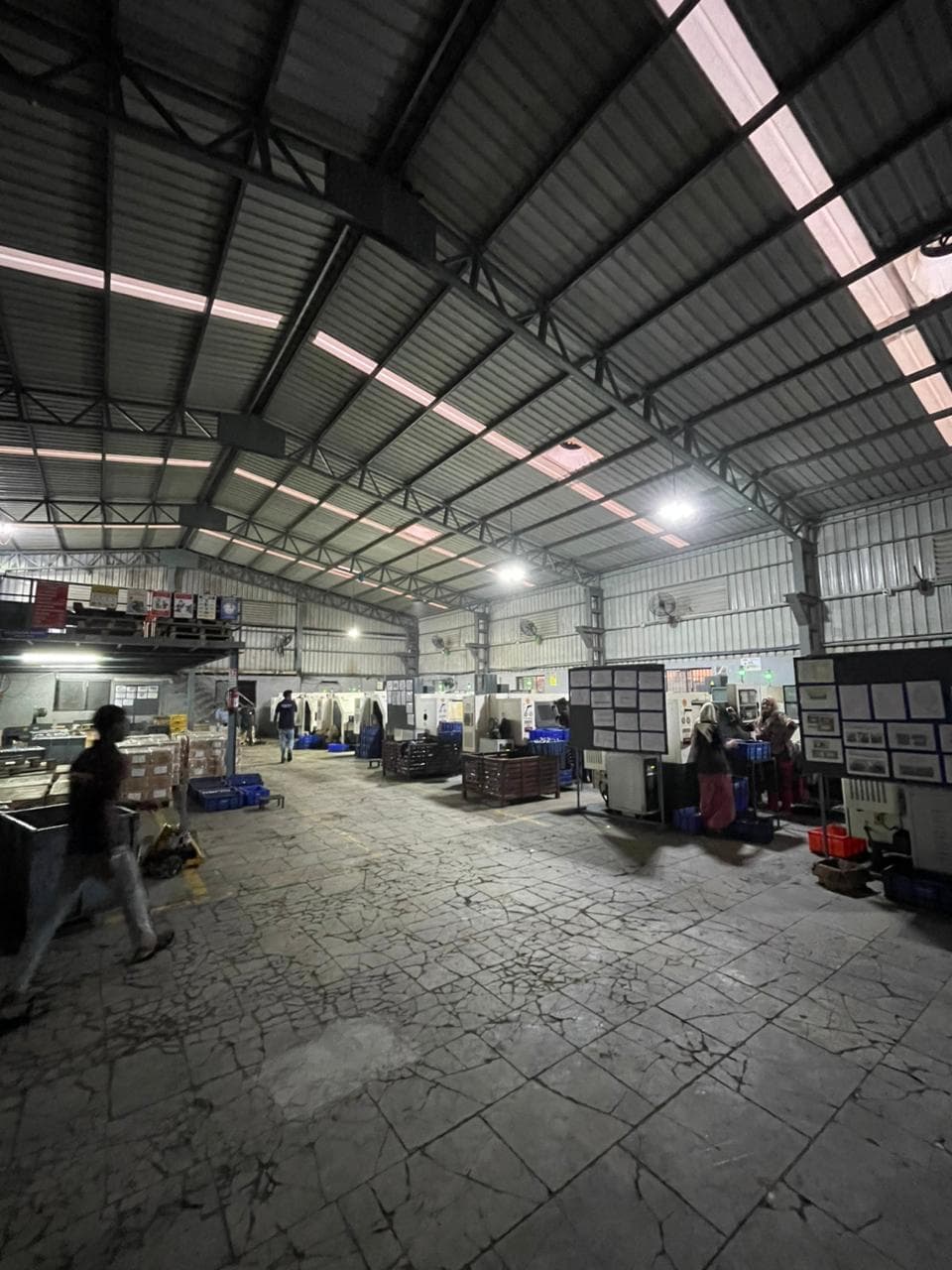 Overview of production area showcasing multiple forging bays.