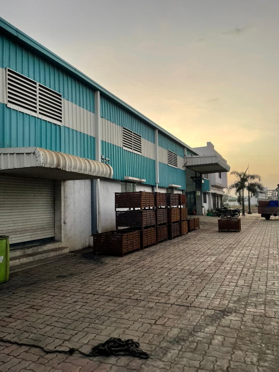 Spacious workshop layout with multiple process stations.