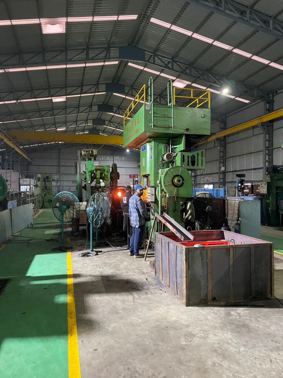 Workshop bay emphasizing maintenance and organization.