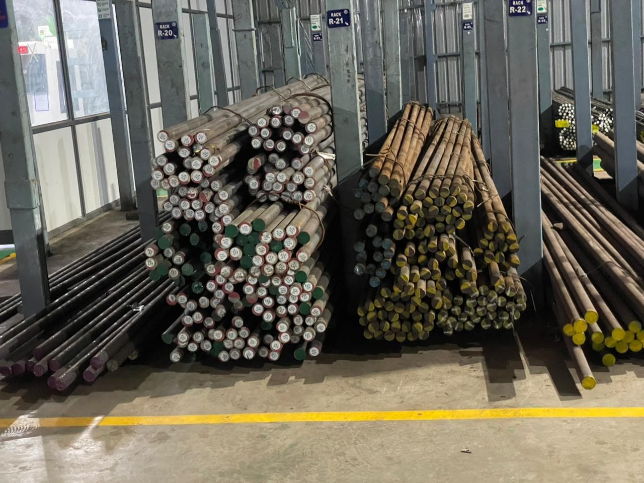 Raw material stock area