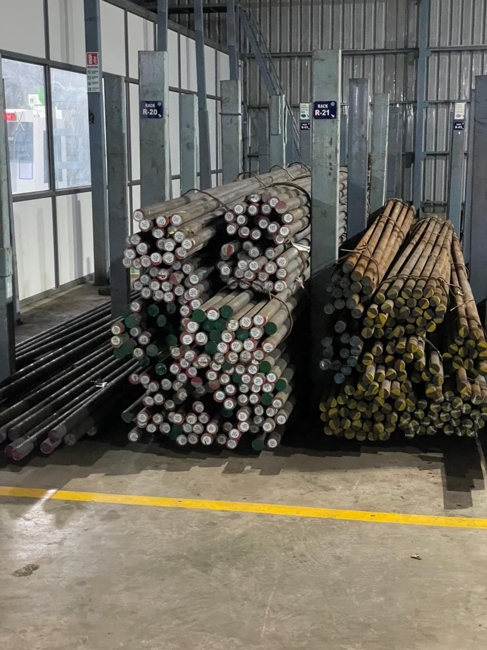 Raw material stock area