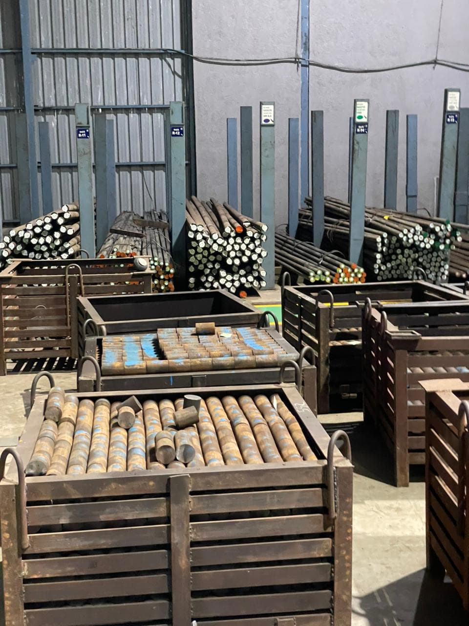 Raw material stock area